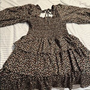 Elegant Floral Long Sleeve Dress